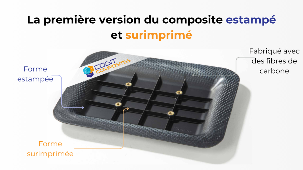 estampage et surimpression composites carbone et PEKK
